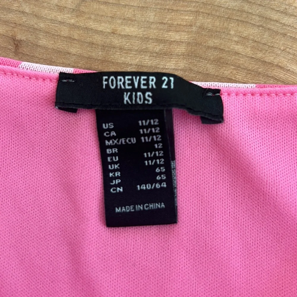Forever 21 Pink Checkerboard Layered Skirt